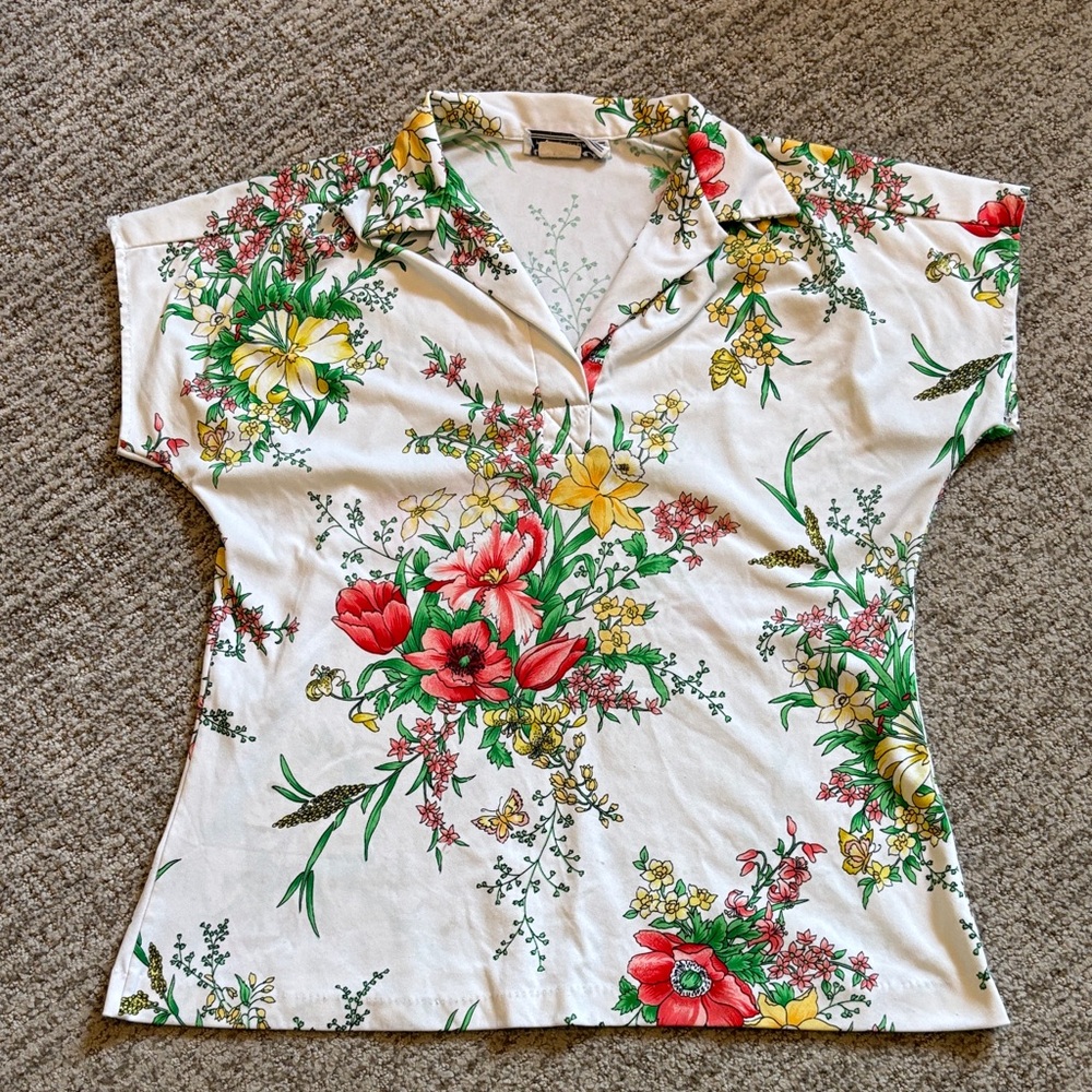 Teddi Floral Button Down Shirt - Multicolor